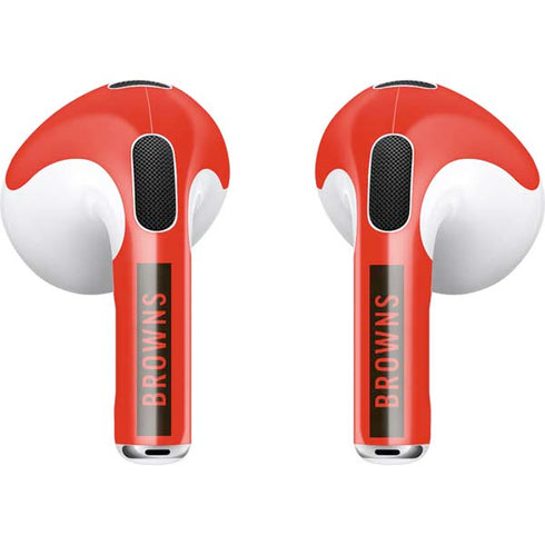NFL Cleveland Browns Orange Performance Series Apple AirPods (3rd Gen 2021) Skin