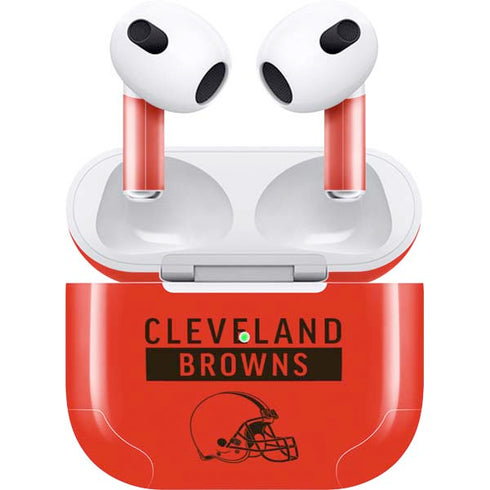 NFL Cleveland Browns Orange Performance Series Apple AirPods (3rd Gen 2021) Skin