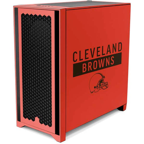NFL Cleveland Browns Orange Performance Series Corsair 4000D Tempered Glass Mid-Tower ATX Case Skin