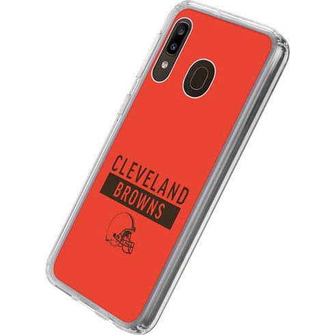 NFL Cleveland Browns Orange Performance Series Galaxy A20 Clear Case