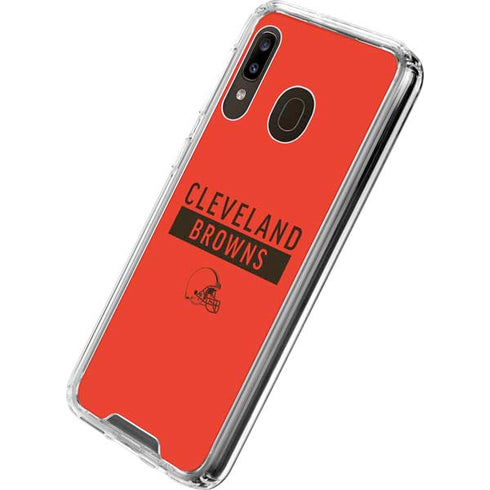 NFL Cleveland Browns Orange Performance Series Galaxy A30 Clear Case
