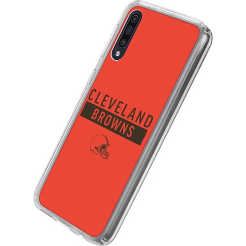 NFL Cleveland Browns Orange Performance Series Galaxy A50 Clear Case
