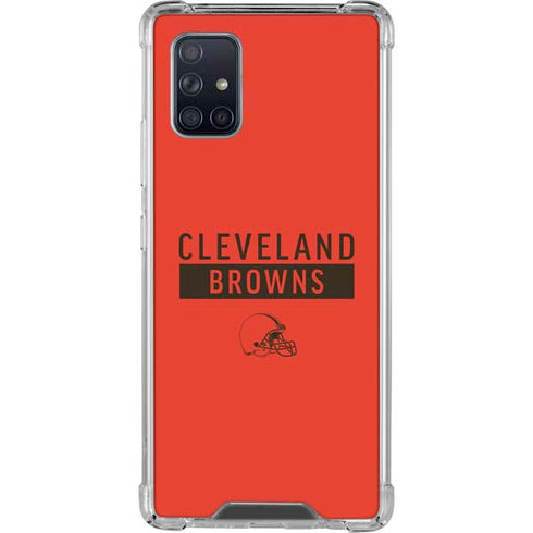 NFL Cleveland Browns Orange Performance Series Galaxy A71 5G Clear Case