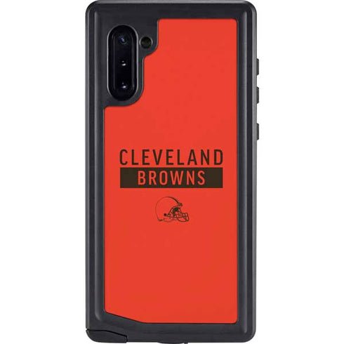 NFL Cleveland Browns Orange Performance Series Galaxy Note 10 Waterproof Case
