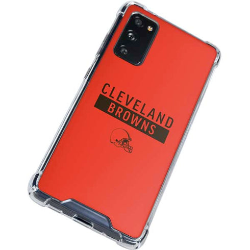 NFL Cleveland Browns Orange Performance Series Galaxy S20 FE Clear Case