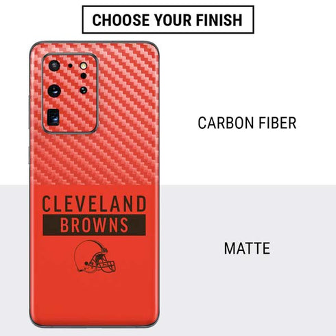NFL Cleveland Browns Orange Performance Series Galaxy S20 Ultra 5G Skin