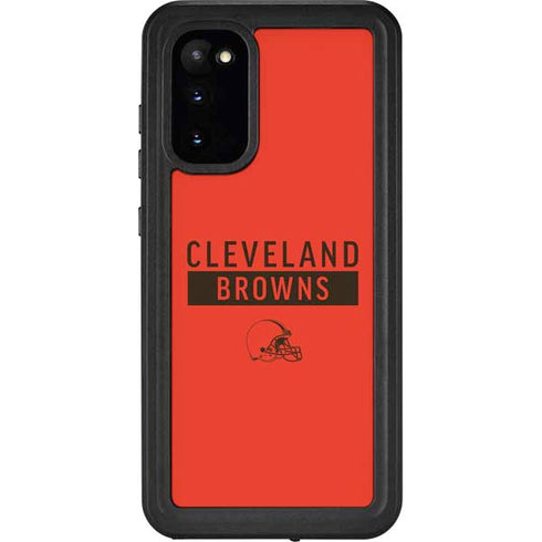 NFL Cleveland Browns Orange Performance Series Galaxy S20 Waterproof Case