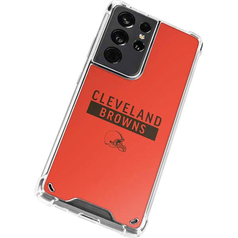 NFL Cleveland Browns Orange Performance Series Galaxy S21 Ultra 5G Clear Case