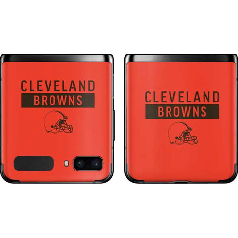 NFL Cleveland Browns Orange Performance Series Galaxy Z Flip Skin
