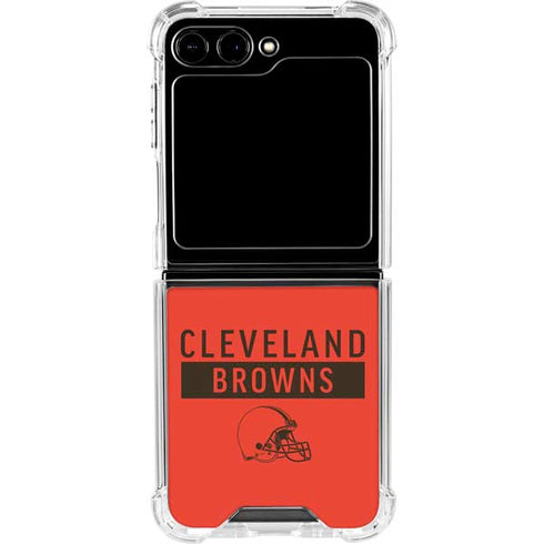 NFL Cleveland Browns Orange Performance Series Galaxy Z Flip5 5G Clear Case