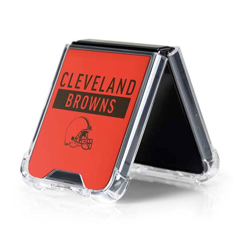 NFL Cleveland Browns Orange Performance Series Galaxy Z Flip5 5G Clear Case