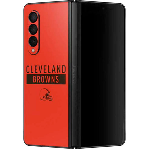 NFL Cleveland Browns Orange Performance Series Galaxy Z Fold3 5G Skin