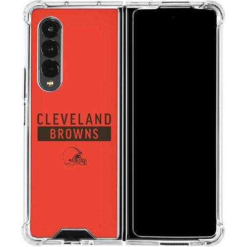 NFL Cleveland Browns Orange Performance Series Galaxy Z Fold4 5G Clear Case