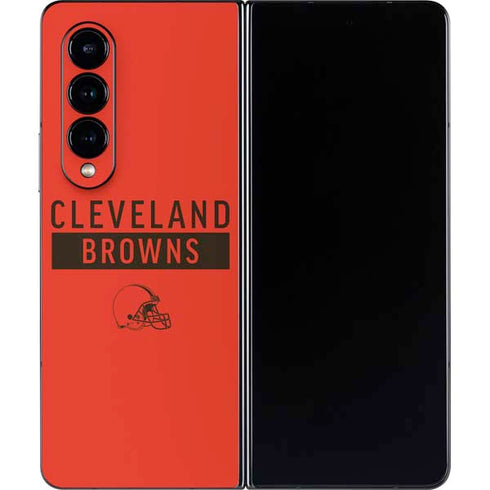 NFL Cleveland Browns Orange Performance Series Galaxy Z Fold4 5G Skin