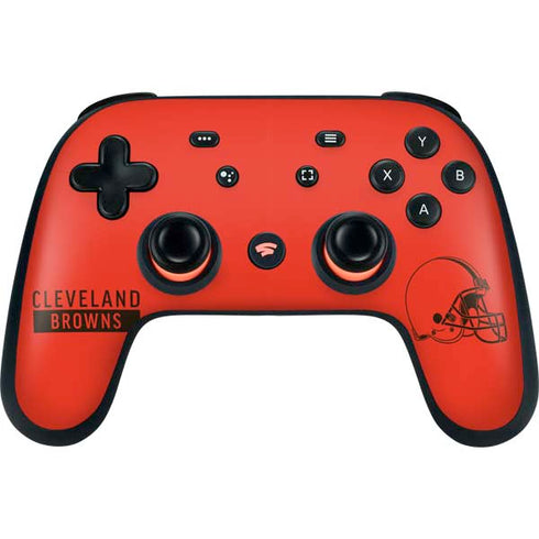 NFL Cleveland Browns Orange Performance Series Google Stadia Controller Skin