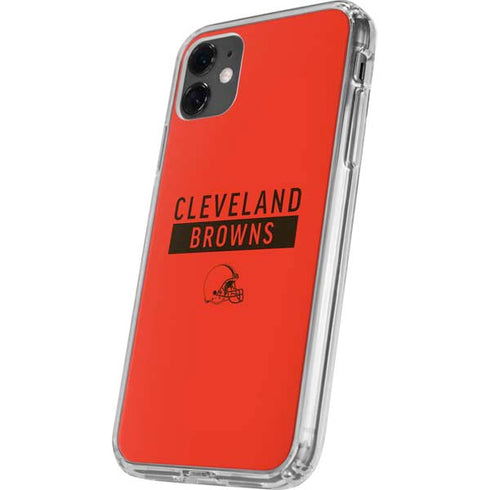 NFL Cleveland Browns Orange Performance Series iPhone 11 Clear Case