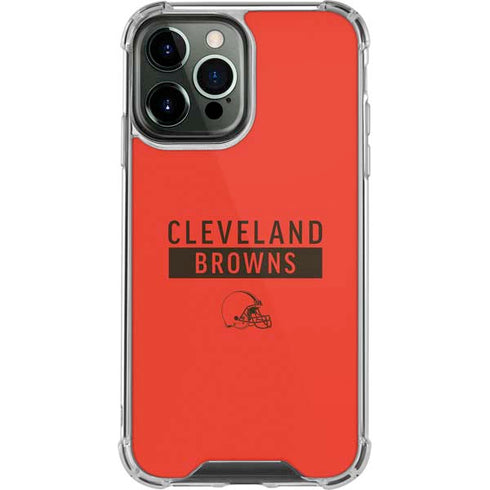 NFL Cleveland Browns Orange Performance Series iPhone 13 Pro Max Clear Case
