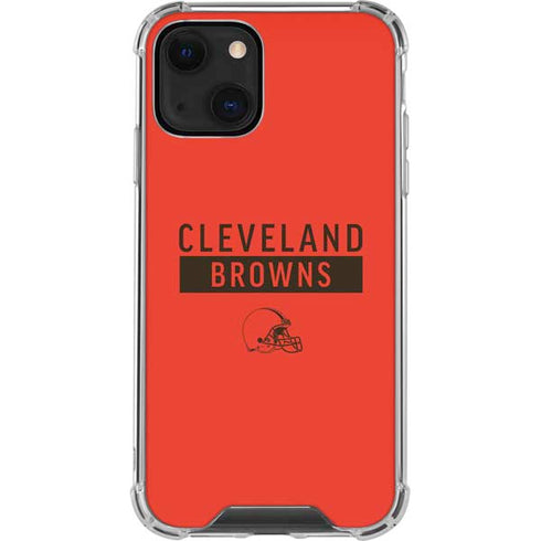 NFL Cleveland Browns Orange Performance Series iPhone 15 Plus Clear Case
