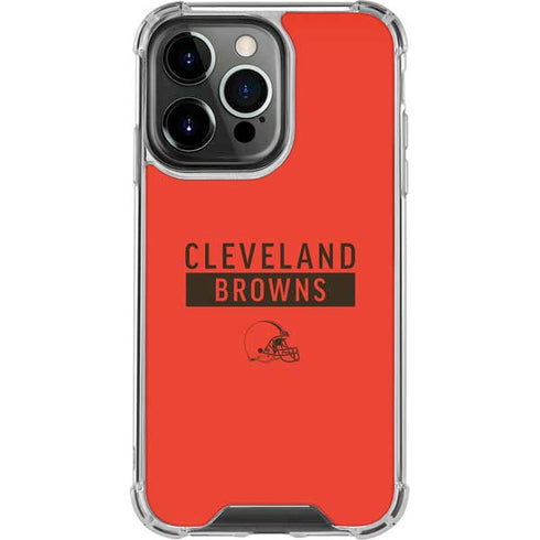 NFL Cleveland Browns Orange Performance Series iPhone 15 Pro Clear Case