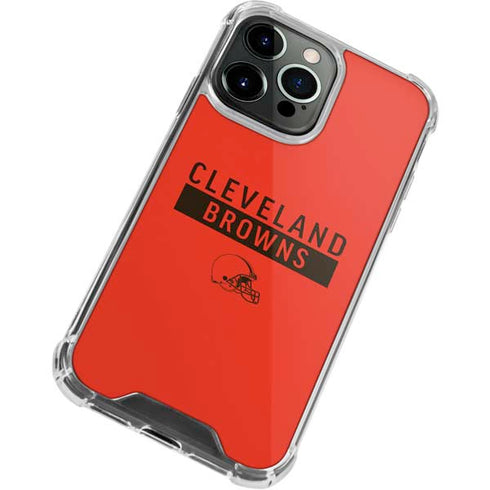 NFL Cleveland Browns Orange Performance Series iPhone 15 Pro Max Clear Case