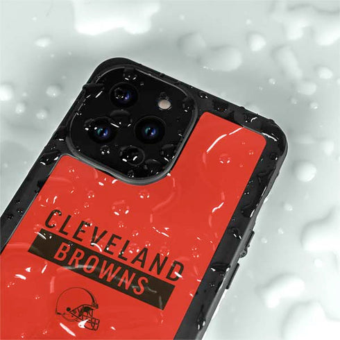 NFL Cleveland Browns Orange Performance Series iPhone 14 Pro Waterproof Case