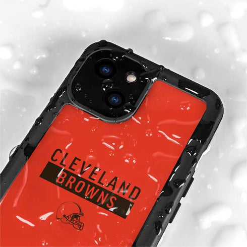 NFL Cleveland Browns Orange Performance Series iPhone 15 Plus Waterproof Case