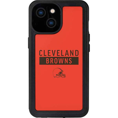 NFL Cleveland Browns Orange Performance Series iPhone 15 Waterproof Case