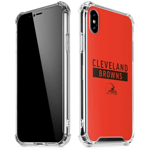 NFL Cleveland Browns Orange Performance Series iPhone XS Max Clear Case