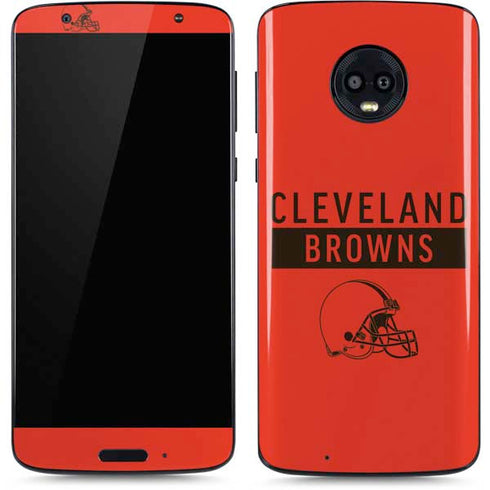NFL Cleveland Browns Orange Performance Series Moto G6 Skin