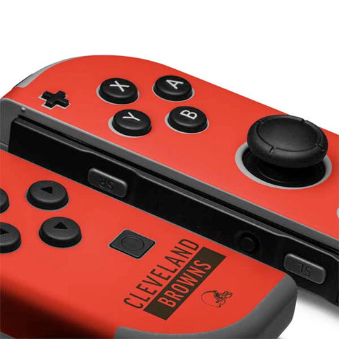 NFL Cleveland Browns Orange Performance Series Nintendo Joy-Con (L/R) Controller Skin