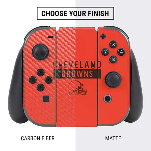 NFL Cleveland Browns Orange Performance Series Nintendo Switch Bundle Skin