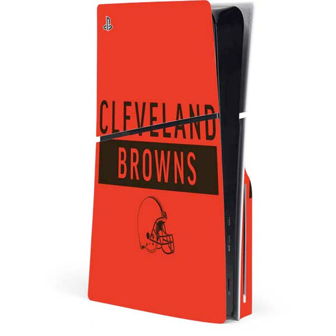 NFL Cleveland Browns Orange Performance Series PS5 Slim Disk Console Skin
