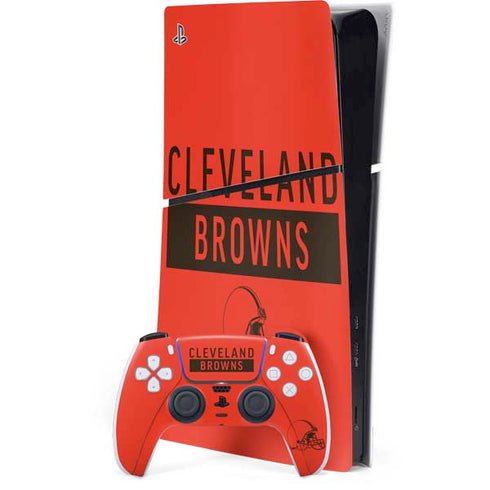 NFL Cleveland Browns Orange Performance Series PS5 Slim Digital Edition Console Skin