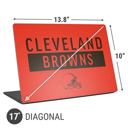NFL Cleveland Browns Orange Performance Series Universal Laptop 17in (13.8 x 10in) Skin
