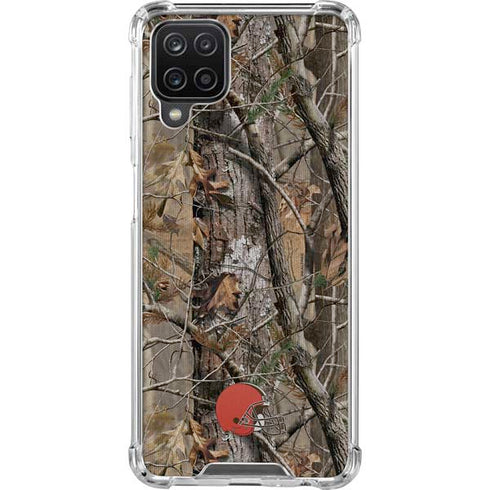 NFL Cleveland Browns Realtree AP Camo Galaxy A12 Clear Case