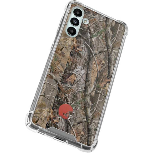 NFL Cleveland Browns Realtree AP Camo Galaxy A13 5G Clear Case