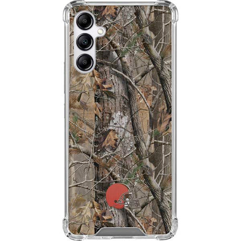 NFL Cleveland Browns Realtree AP Camo Galaxy A15 5G Clear Case