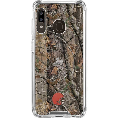 NFL Cleveland Browns Realtree AP Camo Galaxy A30 Clear Case