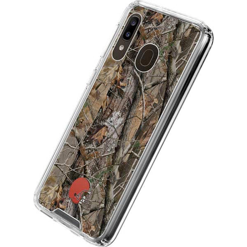 NFL Cleveland Browns Realtree AP Camo Galaxy A30 Clear Case