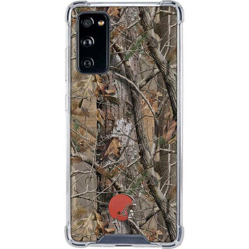 NFL Cleveland Browns Realtree AP Camo Galaxy S20 FE Clear Case