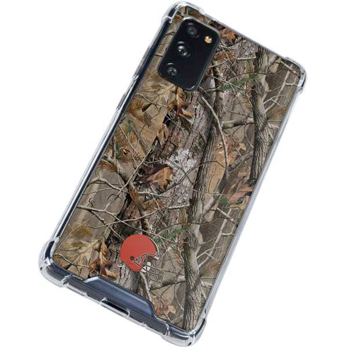 NFL Cleveland Browns Realtree AP Camo Galaxy S20 FE Clear Case