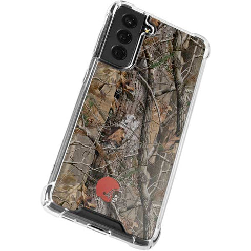 NFL Cleveland Browns Realtree AP Camo Galaxy S21 FE Clear Case