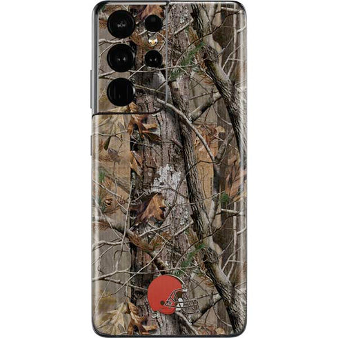 NFL Cleveland Browns Realtree AP Camo Galaxy S21 Ultra 5G Skin