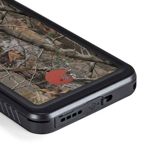 NFL Cleveland Browns Realtree AP Camo Galaxy S23 Waterproof Case