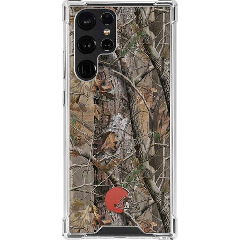 NFL Cleveland Browns Realtree AP Camo Galaxy S24 Ultra Clear Case
