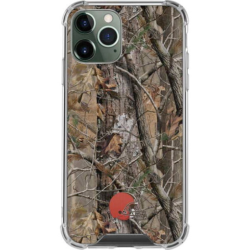 NFL Cleveland Browns Realtree AP Camo iPhone 11 Pro Max Clear Case