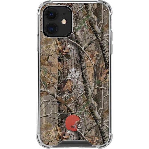 NFL Cleveland Browns Realtree AP Camo iPhone 12 Mini Clear Case