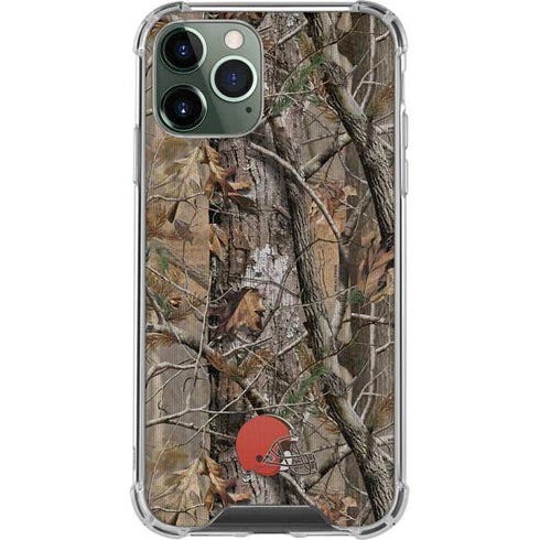 NFL Cleveland Browns Realtree AP Camo iPhone 12 Pro Clear Case