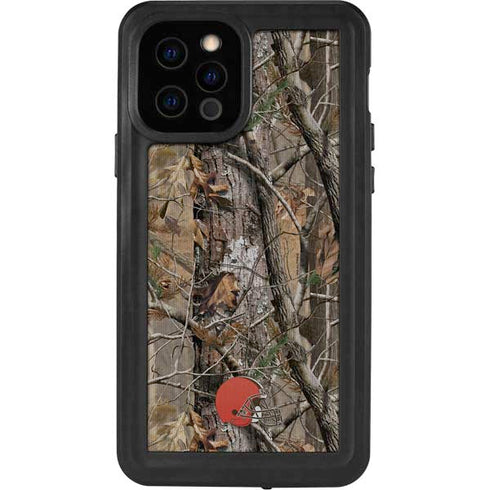 NFL Cleveland Browns Realtree AP Camo iPhone 12 Pro Waterproof Case