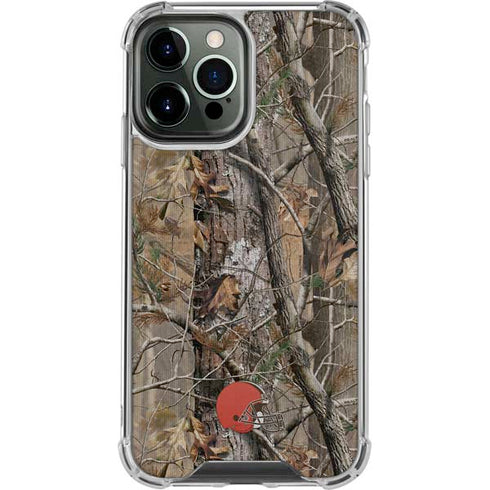 NFL Cleveland Browns Realtree AP Camo iPhone 13 Pro Max Clear Case